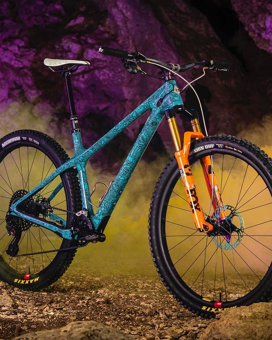Frame areas covered by a bike wrapping kit
